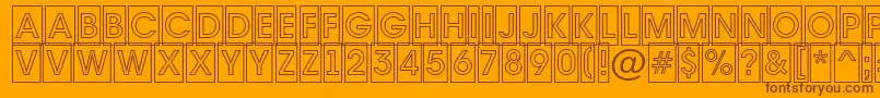 Шрифт Avante7 – коричневые шрифты на оранжевом фоне