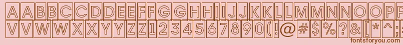 フォントAvante7 – ピンクの背景に茶色のフォント