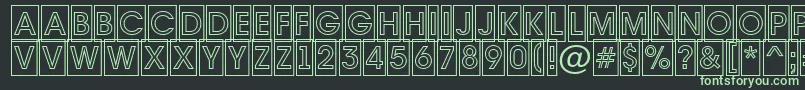 Avante7 Font – Green Fonts on Black Background