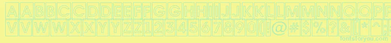 Шрифт Avante7 – зелёные шрифты на жёлтом фоне