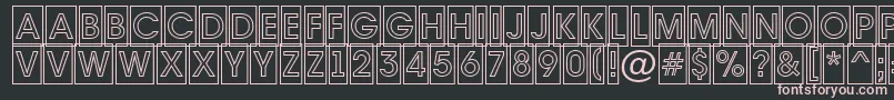 フォントAvante7 – 黒い背景にピンクのフォント