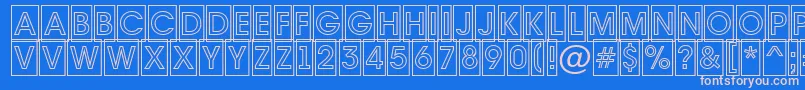 フォントAvante7 – ピンクの文字、青い背景