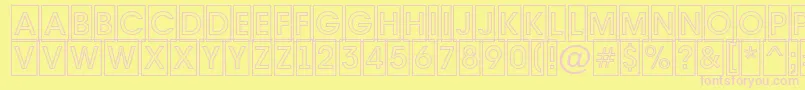 Avante7 Font – Pink Fonts on Yellow Background