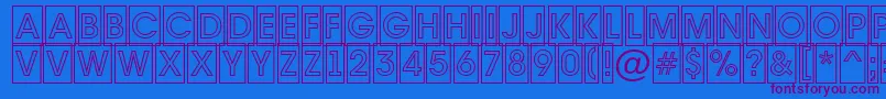 Шрифт Avante7 – фиолетовые шрифты на синем фоне