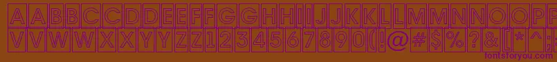 Avante7 Font – Purple Fonts on Brown Background