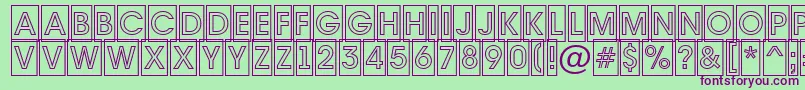 Шрифт Avante7 – фиолетовые шрифты на зелёном фоне