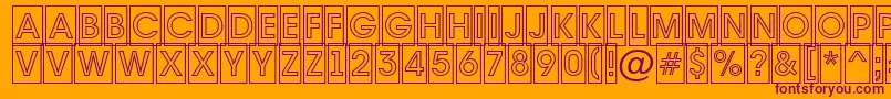 Шрифт Avante7 – фиолетовые шрифты на оранжевом фоне