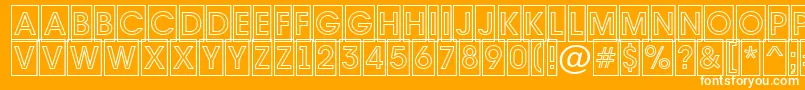 Шрифт Avante7 – белые шрифты на оранжевом фоне