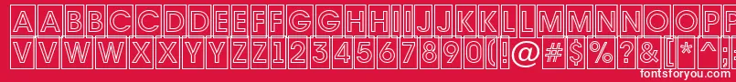 フォントAvante7 – 赤い背景に白い文字