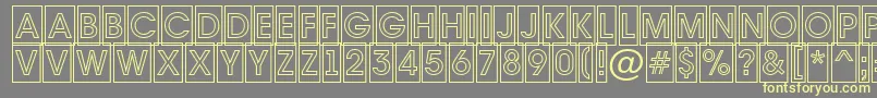 Avante7-fontti – keltaiset fontit harmaalla taustalla