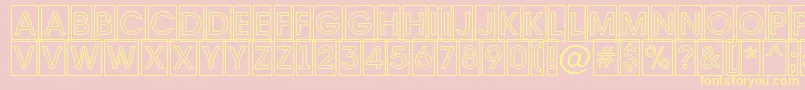 Шрифт Avante7 – жёлтые шрифты на розовом фоне