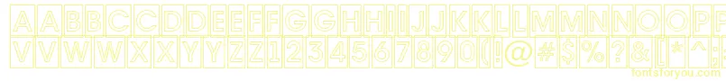 Avante7 Font – Yellow Fonts on White Background