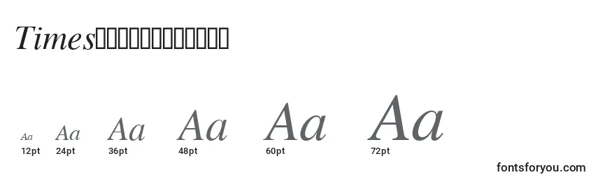TimesРљСѓСЂСЃРёРІ Font Sizes