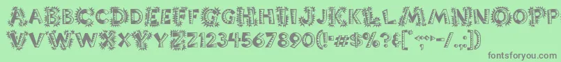 Popticsone Font – Gray Fonts on Green Background