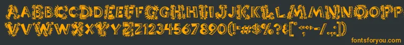 Popticsone Font – Orange Fonts on Black Background