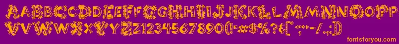 Popticsone Font – Orange Fonts on Purple Background