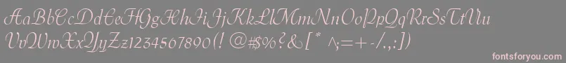 MenuetScript Font – Pink Fonts on Gray Background