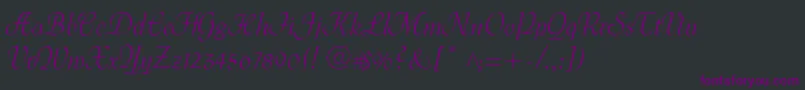 MenuetScript Font – Purple Fonts on Black Background