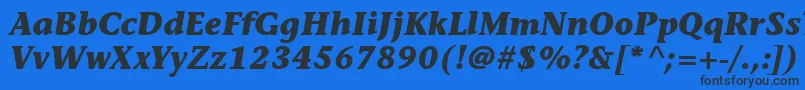 ItcStoneInformalLtBoldItalic Font – Black Fonts on Blue Background