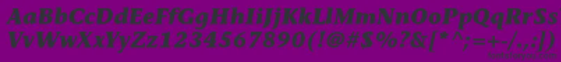 ItcStoneInformalLtBoldItalic Font – Black Fonts on Purple Background