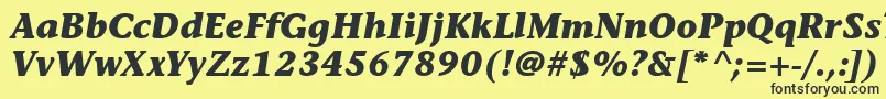 ItcStoneInformalLtBoldItalic Font – Black Fonts on Yellow Background