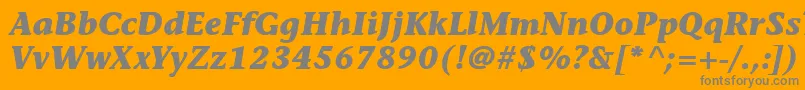 ItcStoneInformalLtBoldItalic Font – Gray Fonts on Orange Background