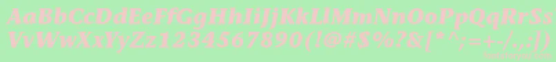 ItcStoneInformalLtBoldItalic Font – Pink Fonts on Green Background