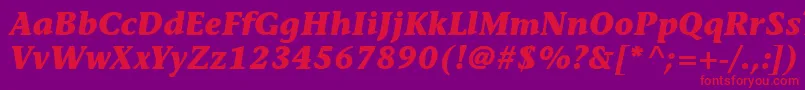 fuente ItcStoneInformalLtBoldItalic – Fuentes Rojas Sobre Fondo Morado