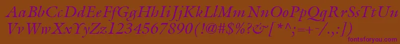 Шрифт ItcGalliardLtItalic – фиолетовые шрифты на коричневом фоне