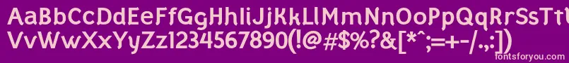 StylloBold Font – Pink Fonts on Purple Background