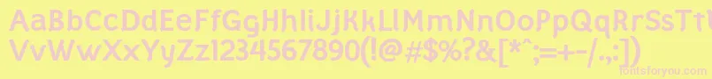 StylloBold Font – Pink Fonts on Yellow Background