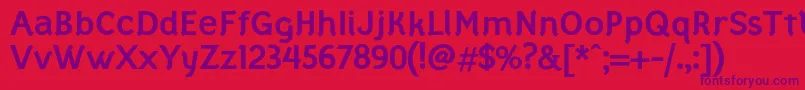 StylloBold Font – Purple Fonts on Red Background