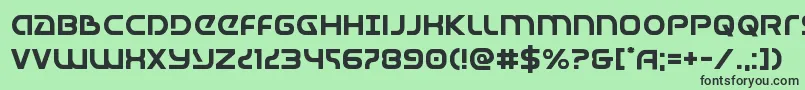 Universaljack Font – Black Fonts on Green Background