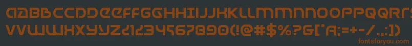 Universaljack-fontti – ruskeat fontit mustalla taustalla