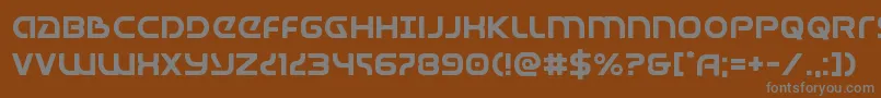 Universaljack Font – Gray Fonts on Brown Background