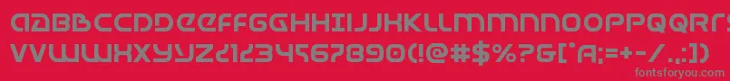 Universaljack Font – Gray Fonts on Red Background