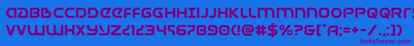 Universaljack Font – Purple Fonts on Blue Background