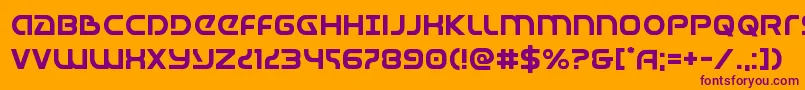 Universaljack Font – Purple Fonts on Orange Background