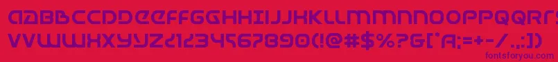 Universaljack Font – Purple Fonts on Red Background