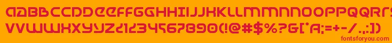 Universaljack Font – Red Fonts on Orange Background