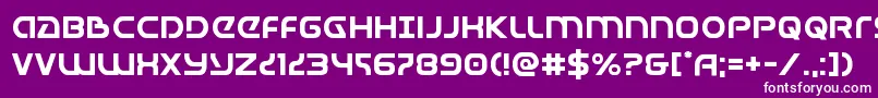 フォントUniversaljack – 紫の背景に白い文字