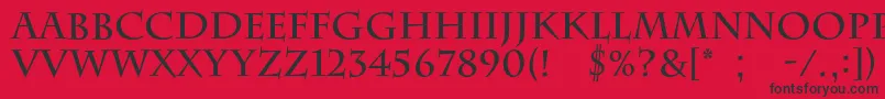 BarrygothiccBold Font – Black Fonts on Red Background