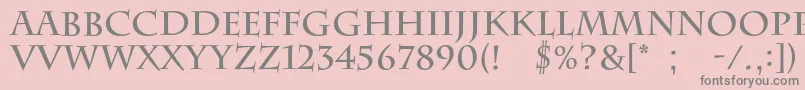 BarrygothiccBold Font – Gray Fonts on Pink Background