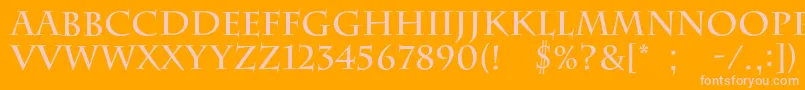 BarrygothiccBold Font – Pink Fonts on Orange Background