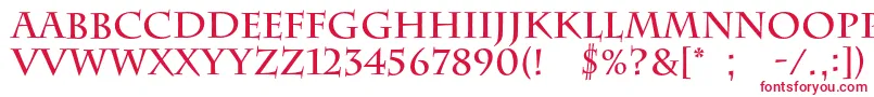 BarrygothiccBold Font – Red Fonts on White Background
