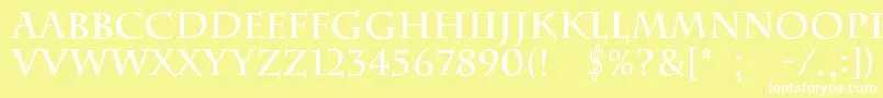 BarrygothiccBold Font – White Fonts on Yellow Background