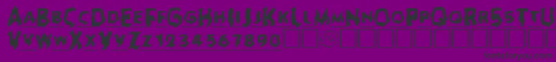 フォントGhoulheadline – 紫の背景に黒い文字