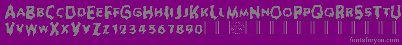 Czcionka Ghoulheadline – szare czcionki na fioletowym tle