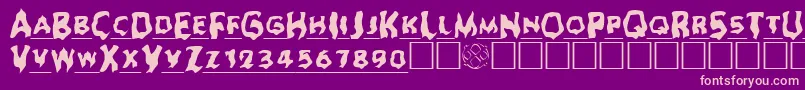 Ghoulheadline Font – Pink Fonts on Purple Background