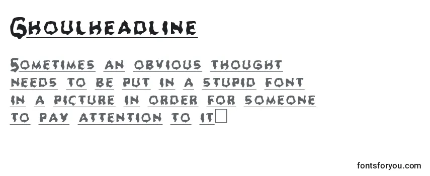 Review of the Ghoulheadline Font